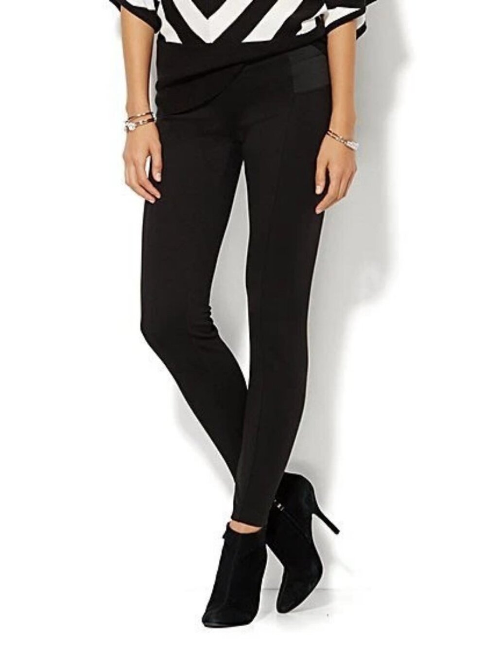 New York & Company 7th Avenue Design Legging Fit Stretch Panels Pant NWT